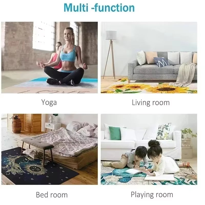 1PC Colorful Game Controller Patterns round Rug, Non-Slip Floor Mat for Living Room, Bedroom, Bathroom, Holiday Home Decoration