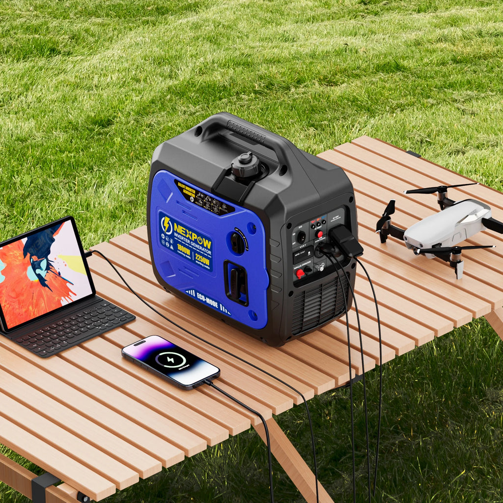 2250W Portable Inverter Generator, Gasoline Power Quiet Lightweight for Backup Home & Camping, Eco-Mode Feature, Parallel Capability, EPA Compliant