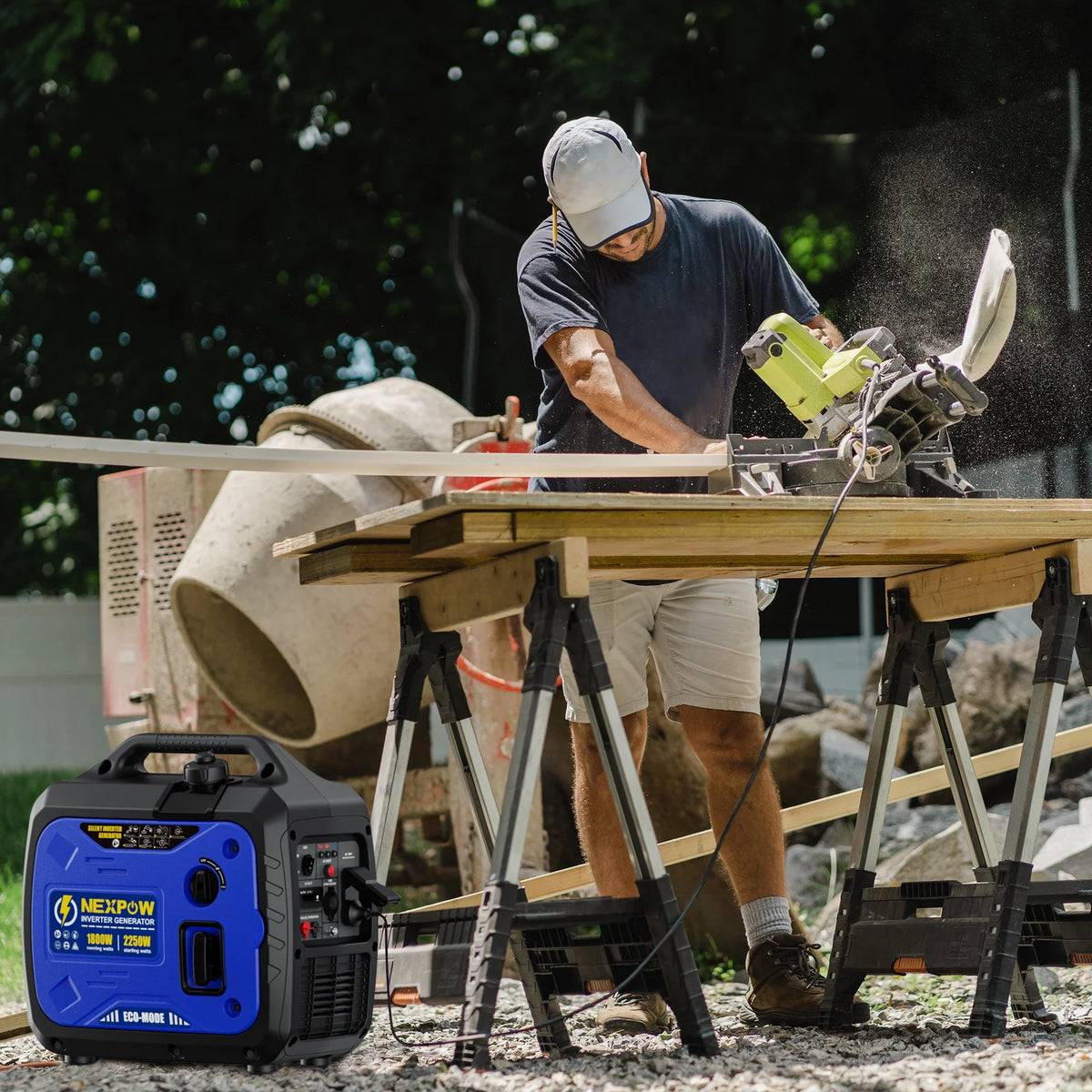 2250W Portable Inverter Generator, Gasoline Power Quiet Lightweight for Backup Home & Camping, Eco-Mode Feature, Parallel Capability, EPA Compliant