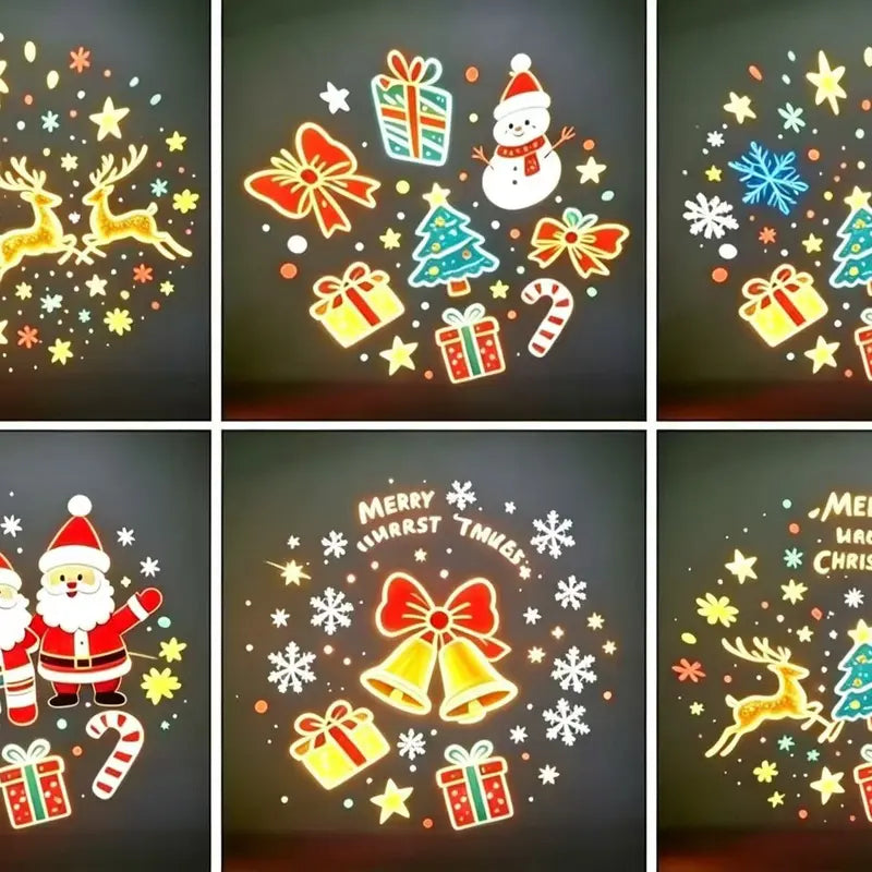 2026 New USB Plug-In Christmas Projector Night Light, 6+ Holiday Pattern Ceiling Lamp, Warm LED Christmas Tree Room Decor for Bedroom, Party & Holiday Gifts