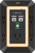 Surge Protector,  5 Outlet Extender with 4 USB Ports(2Usb-C)